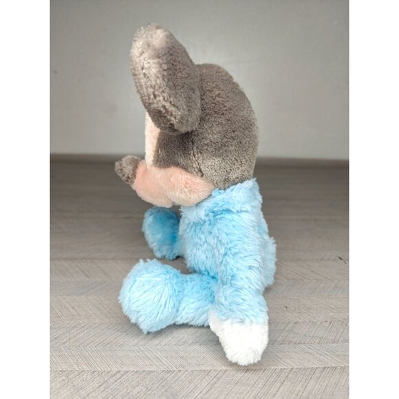 Vintage Disney Parks Mickey Mouse Plush Rattle Toy Blue Gray Baby Cuddly Soft - Picture 6 of 7